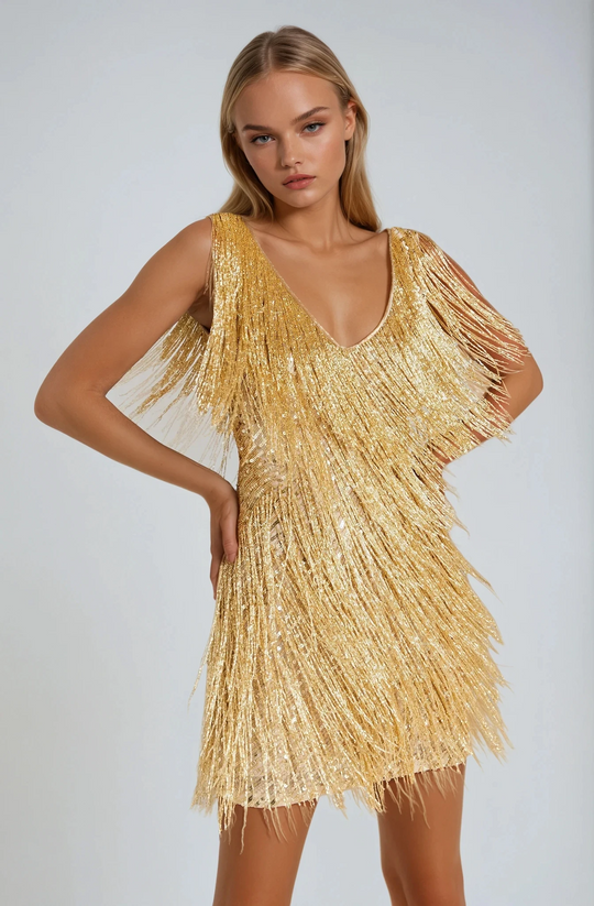 Marali - Dazzling Fringe Mini Dress