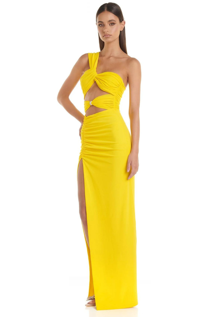 Zikora - Cut-Out One-Shoulder Slit Maxi Dress