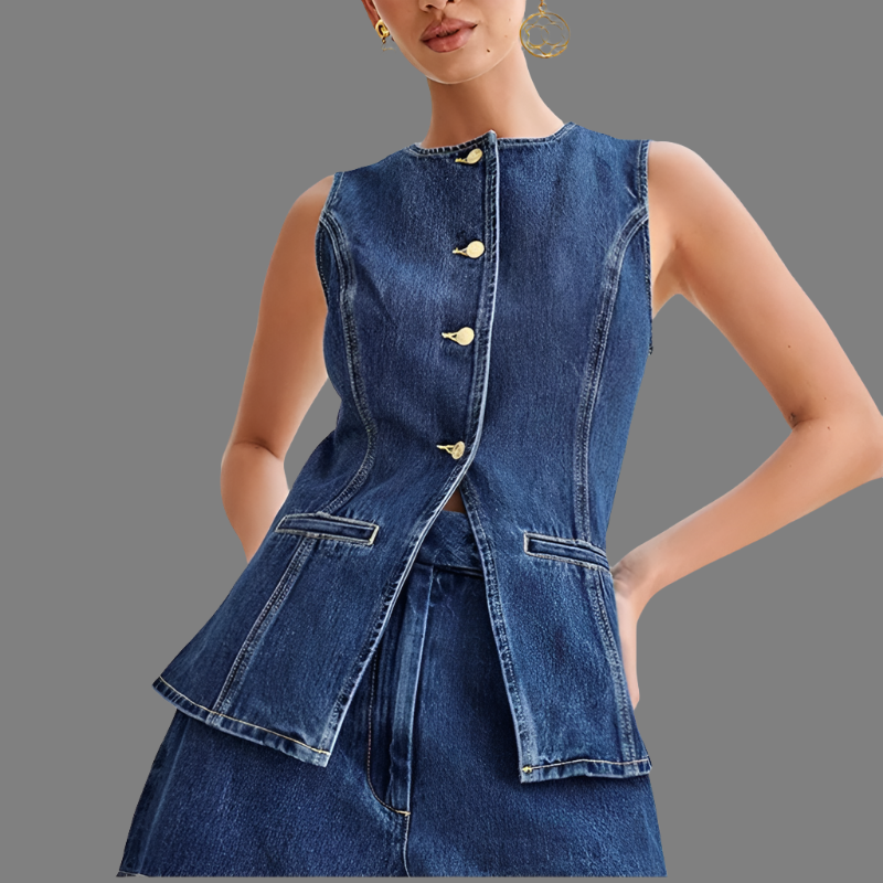 Lorna - Two-Piece Denim Set