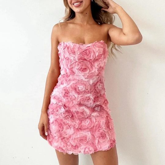 Rosabella - Strapless Rose Dress