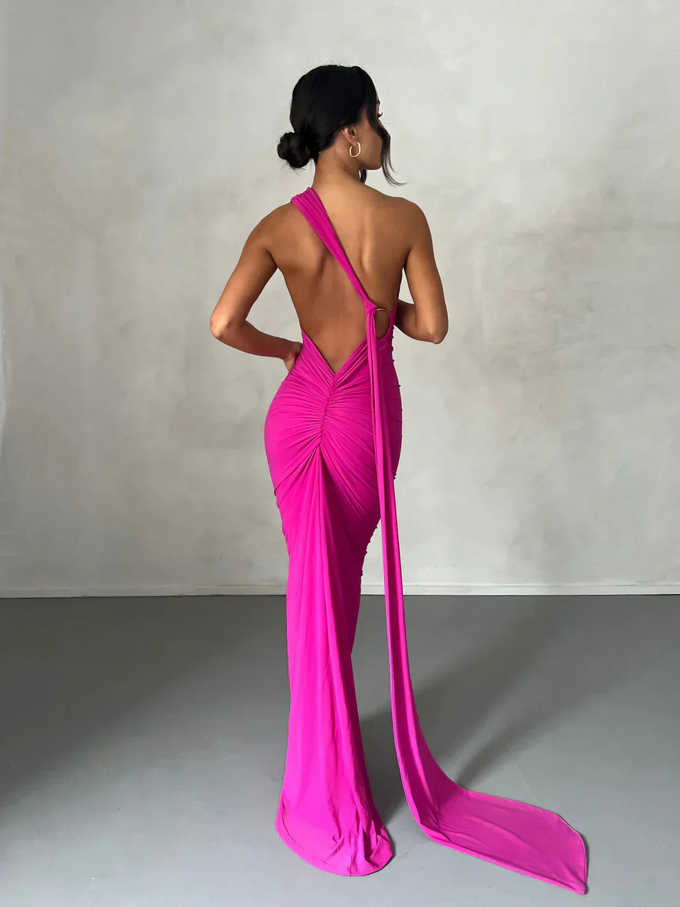 Lynessa - One Shoulder Cut-Out Maxi Dress