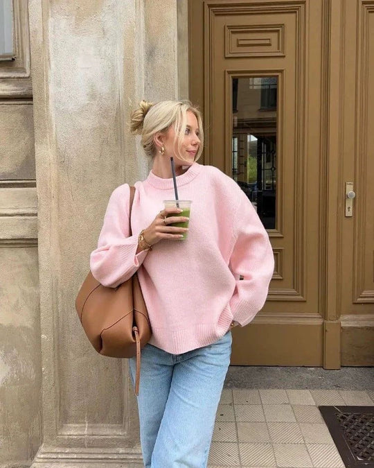 Lystria - Oversized Soft Pink Sweater