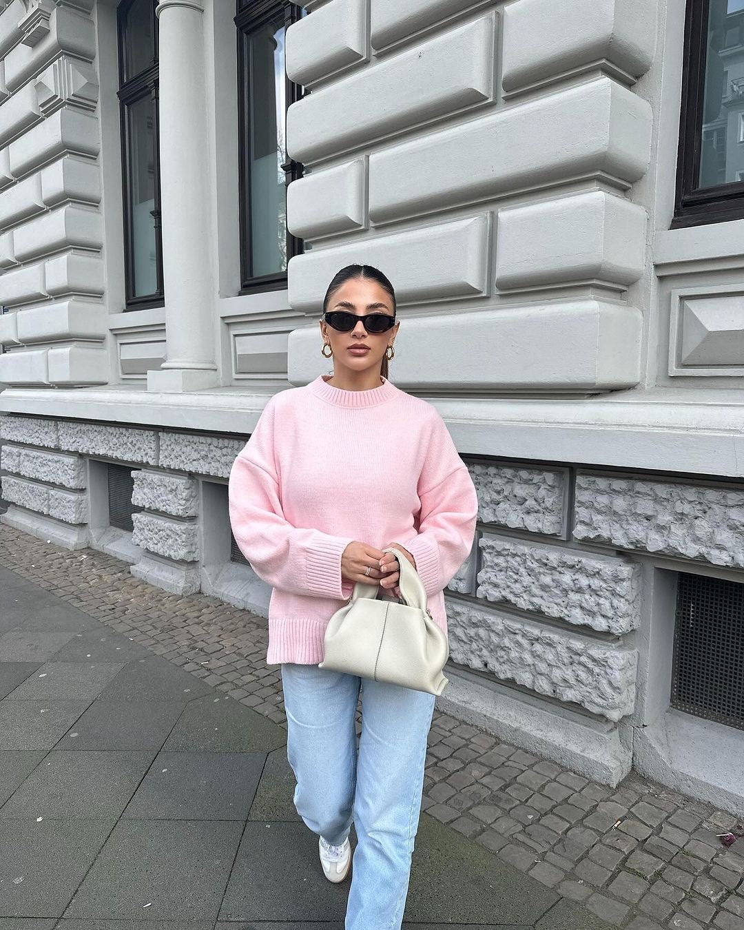 Lystria - Oversized Soft Pink Sweater