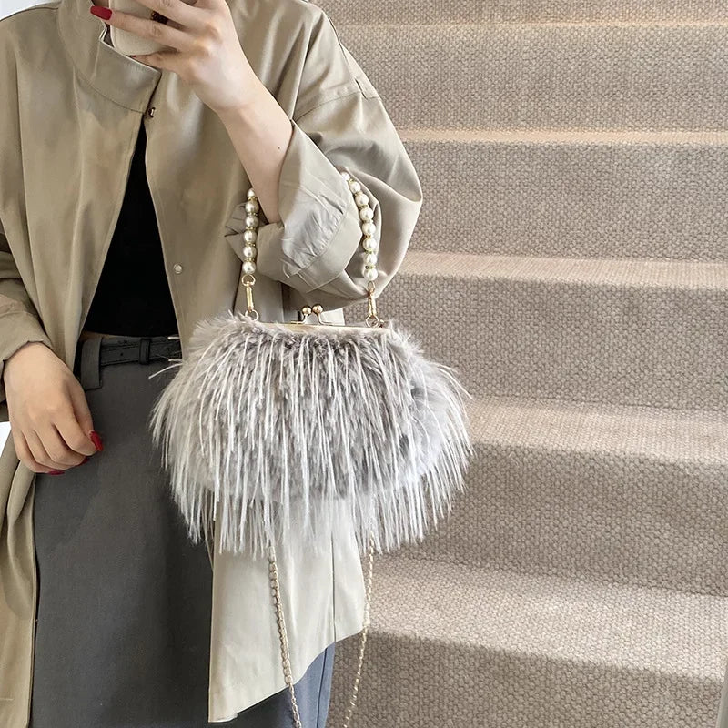 Julianna | Luxurious Feather Purse