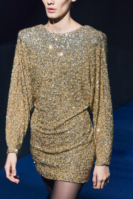 SHORT SEQUINNED DRESS