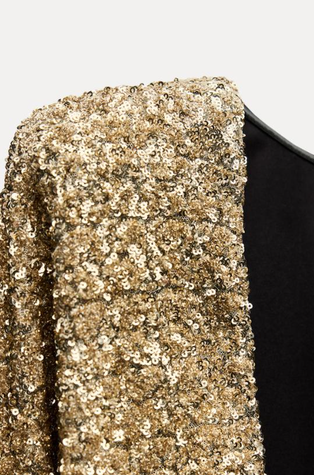 SHORT SEQUINNED DRESS